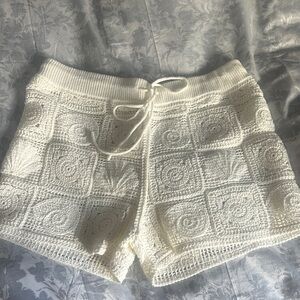 Rails •l Space Cream Crochet High Waist Shorts